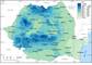 Pr&eacute;cipitations Annuelles Moyennes en Roumanie de 1961 &agrave; 2020